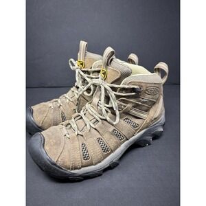 KEEN WOMENS SIZE 7.5 BOOTS VOYAGEUR BROWN LEATHER HIKING 1010138 WATER RESISTANT
